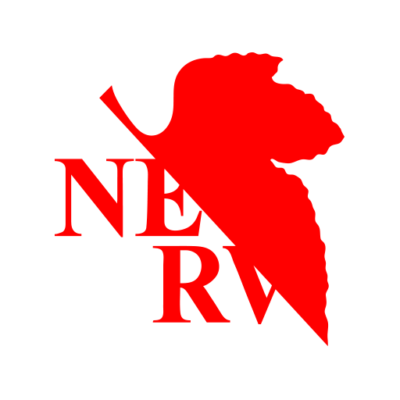 NERV artwork used in the halftone QR code